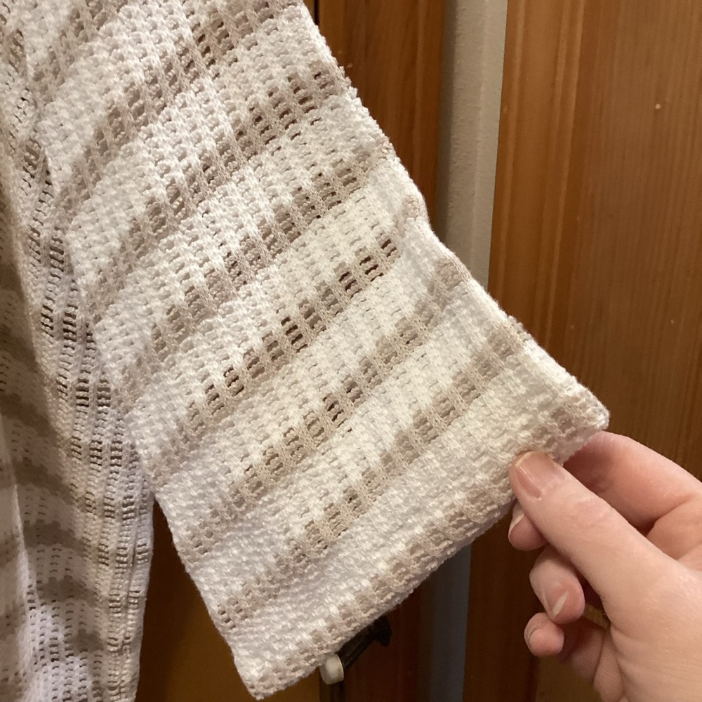Torrid Cream and Tan Open Knit Cardigan NWT - Picture 9 of 10